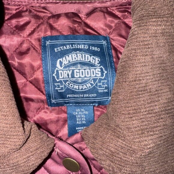 Cambridge Dry Goods Women's Quilted Barn Jacket Burgundy XL Corduroy fall winter - Picture 4 of 6
